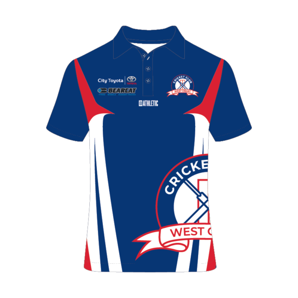 West Coast Cricket Club - Blue Playing Polo S/S