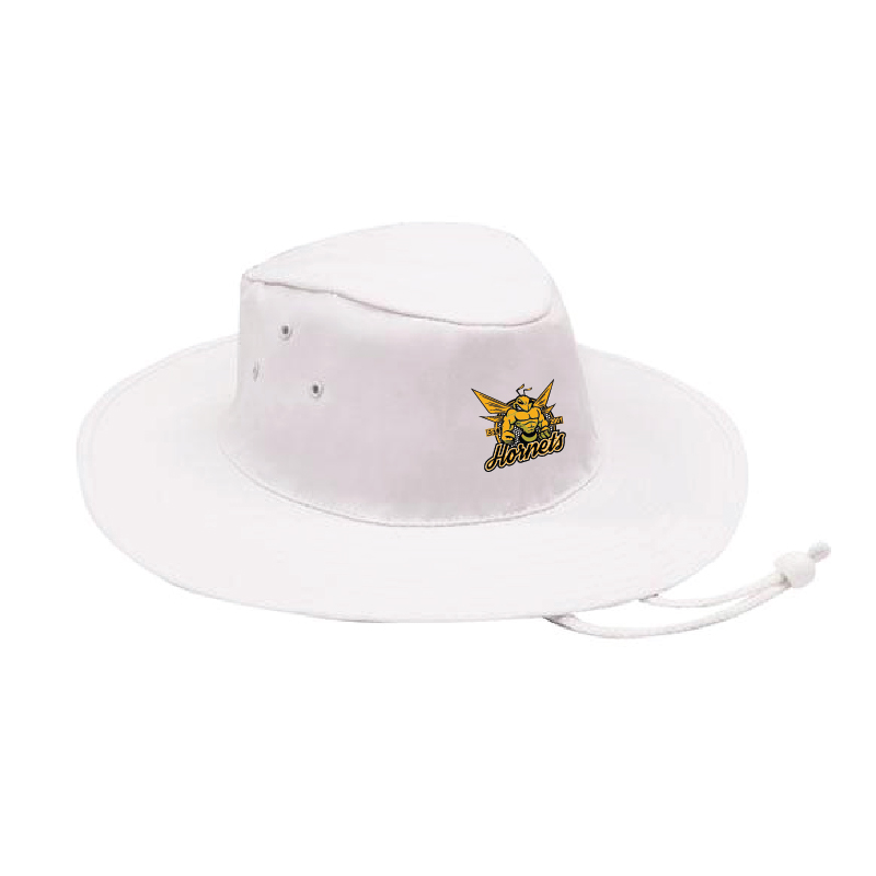 Rockingham Hornets Wide Brim Hat WHITE
