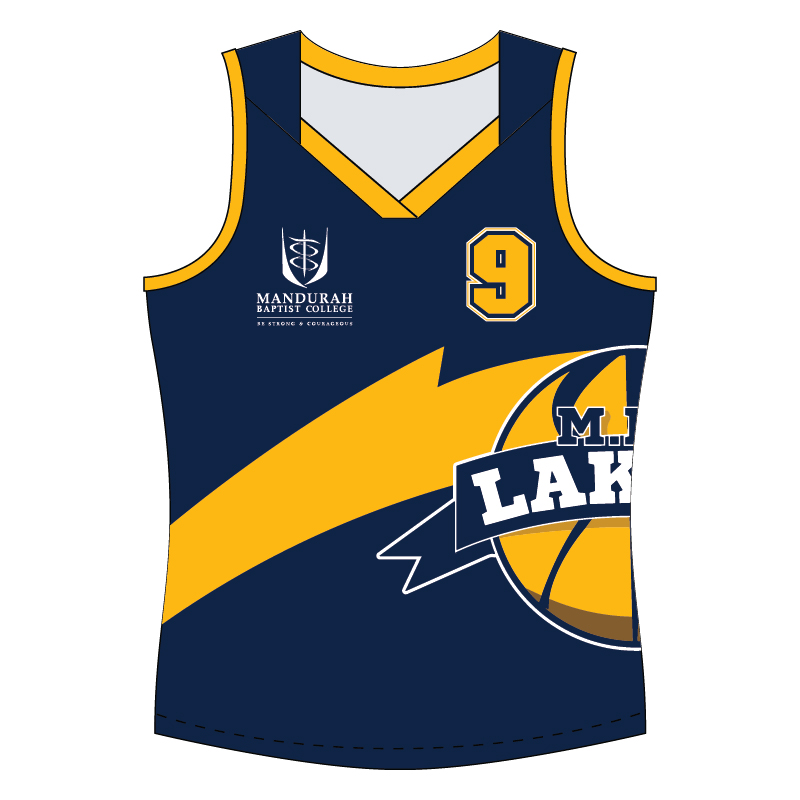MBC Lakers Womens Reversible Basketball Singlet - Image 3