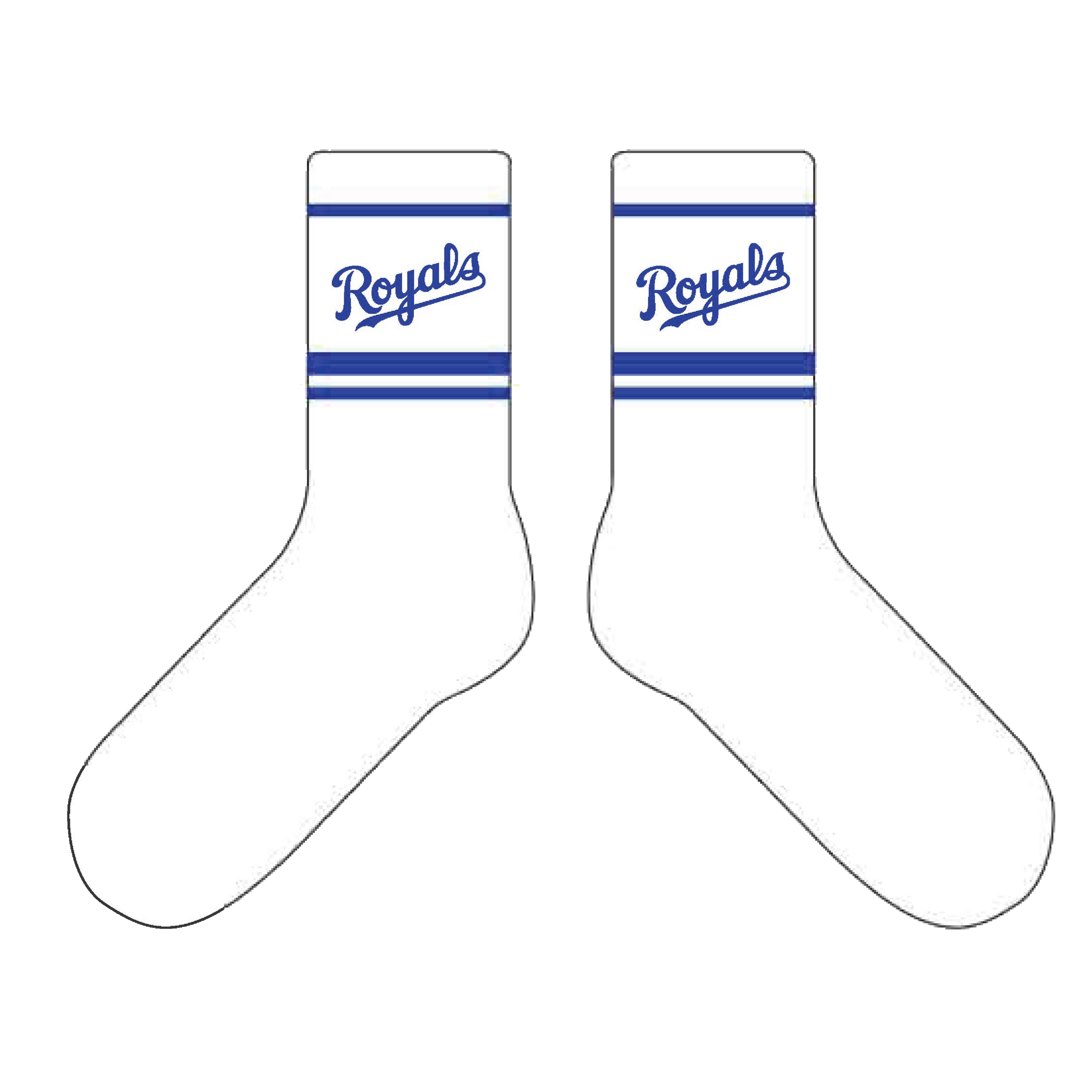 Royals Basketball Albany White Socks - Crew APSO002