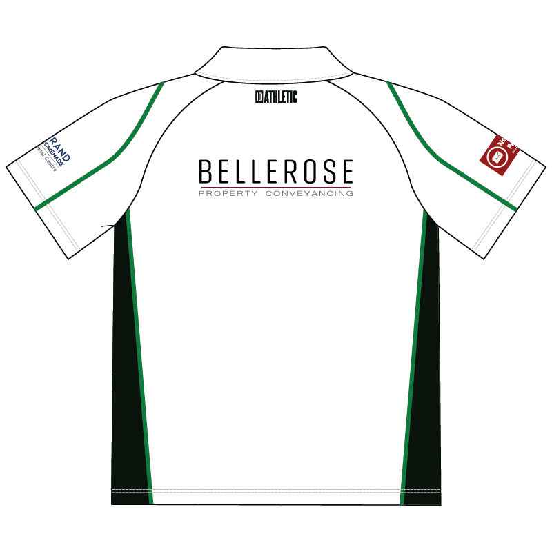 Mt Lawley Inglewood CC Seniors White Playing Polo - Short Sleeve - Image 2