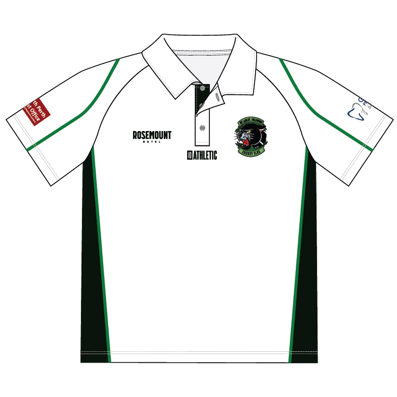Mt Lawley Inglewood CC Seniors White Playing Polo - Short Sleeve