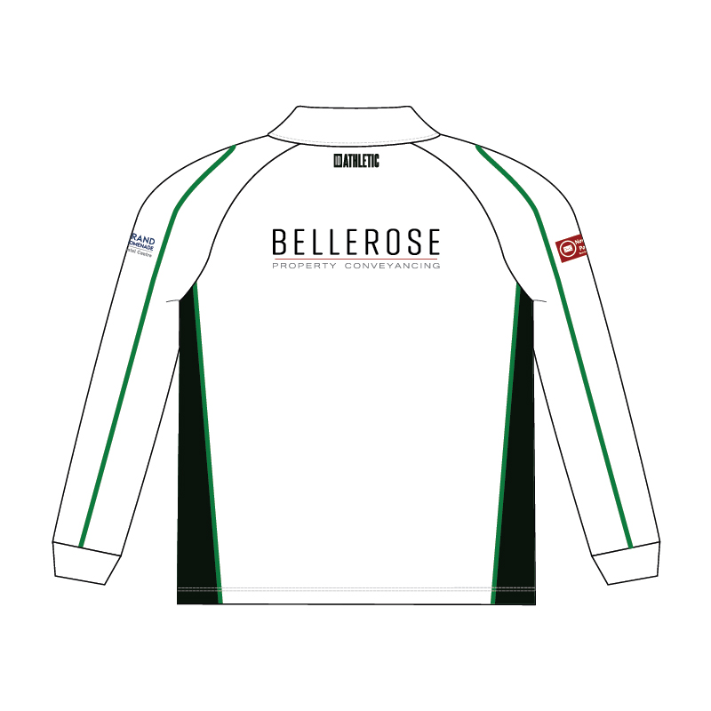 Mt Lawley Inglewood CC Seniors White Playing Polo - Long Sleeve - Image 2