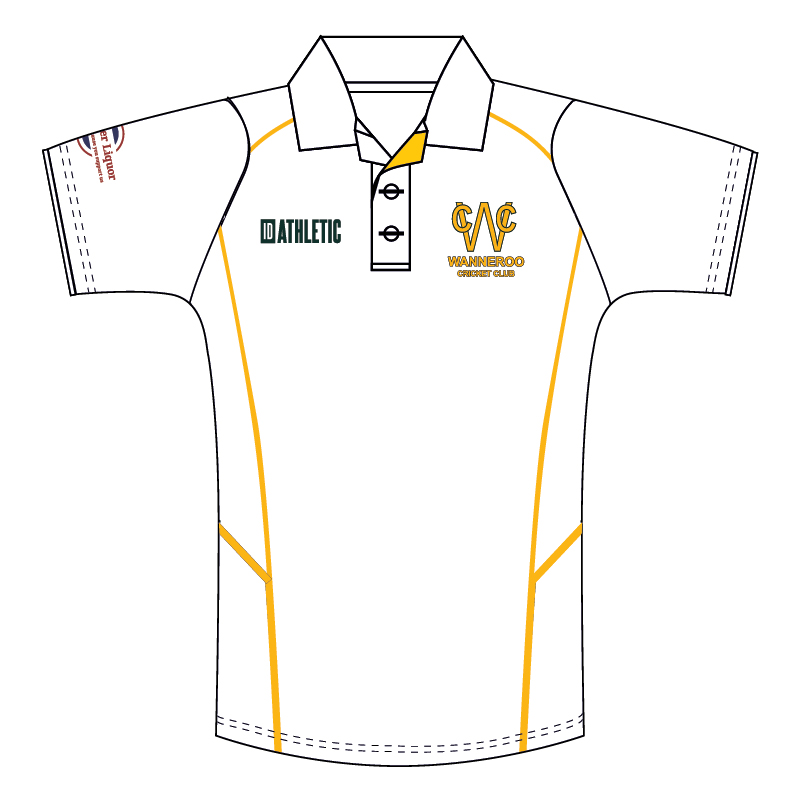 Wanneroo Cricket Club Men's White Playing Polo - Short Sleeve