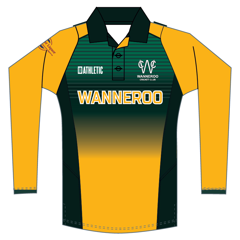 Wanneroo Cricket Club Men's Gold Playing Polo - Long Sleeve