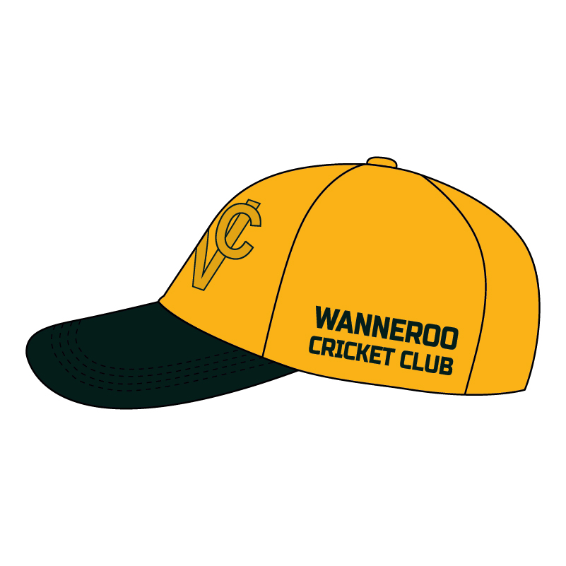 Wanneroo Cricket Club Gold Custom Cap - Image 2