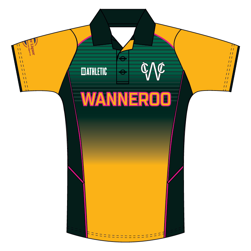 Wanneroo Cricket Club Ladies Gold Playing Polo - Short Sleeve