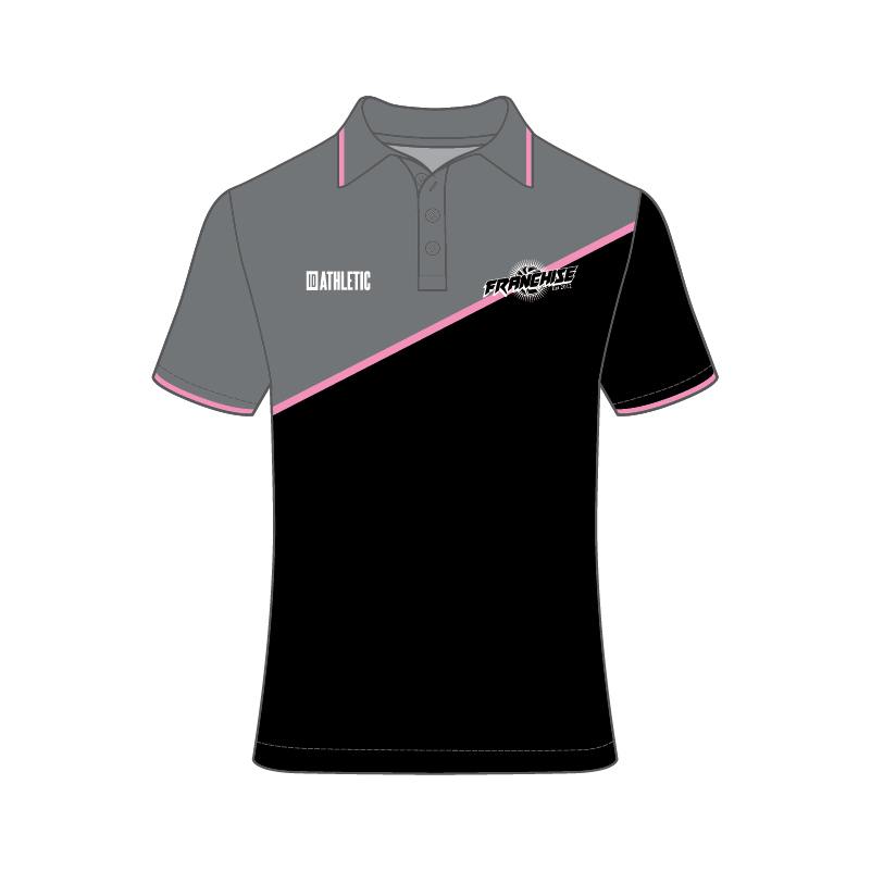 Franchise Basketball Pink Striped Polo