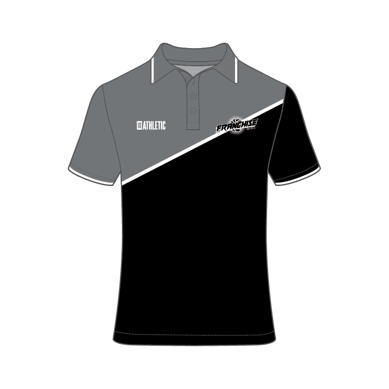 Franchise Basketball White Striped Polo