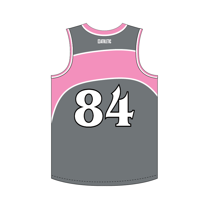 Franchise Basketball Grey/Pink Basketball Jersey - Image 2
