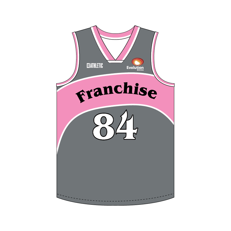 Franchise Basketball Grey/Pink Basketball Jersey