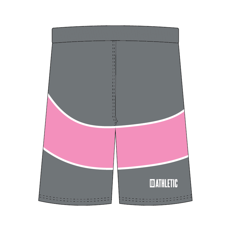 Franchise Basketball Grey/Pink Basketball Shorts - Image 2